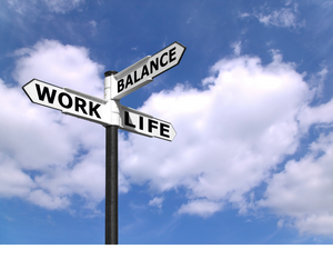 work-life balance sign
