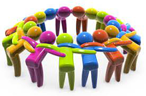 Stick people in a group