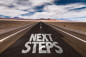 Road that says next steps