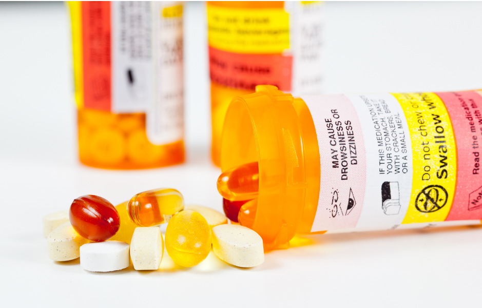 Open prescription bottles