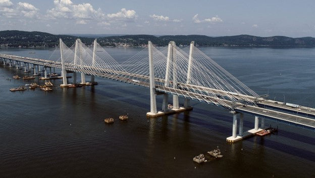 The mile-long Tappan Zee Bridge