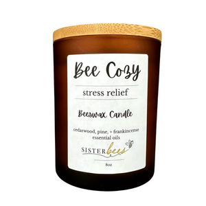 Bee Cozy Beeswax Candle - Stress Relief