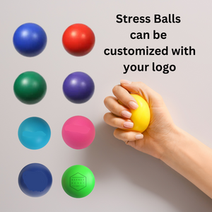 Stress Balls, blue, red, green, purple, teal, pink, yellow, navy, lime
