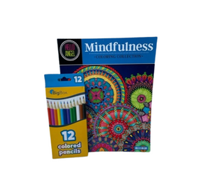 Mindfulness Coloring Book & Pencils